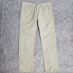 Levis 513 Jeans Men 34x30 Green Denim Slim Straight Stretch 5 Pocket Reads 32‎